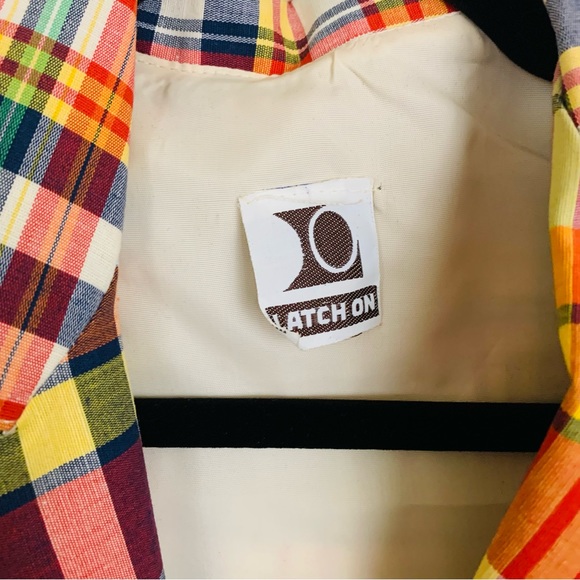 Vintage Multicolor Plaid Blazer - Picture 4 of 5